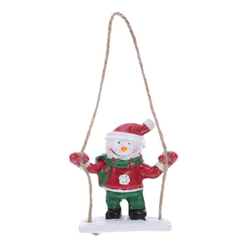 Image of TOYANDONA Snowman Hanging Ornaments Resin Christmas Tree Figurine Swing Decoration for Party Favor Holiday Tree Ornament