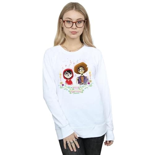 Image of Disney Women's Coco Miguel And Hector Sweatshirt X-Large White