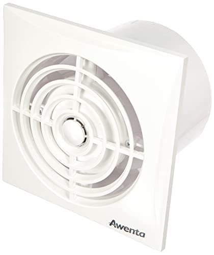 Image of Awenta Bathroom Fan White Diameter 100 mm Very Quiet + Powerful Fan Ceiling Fan Wall Fan WZ Bathroom Fan Built-in Fan Bathroom Kitchen Ball Bearing for Continuous Operation Small Room Fan Standard