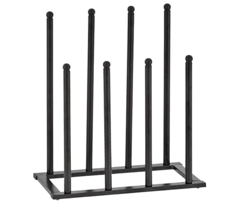 Image of Trendi Welly Boot Rack for Indoor/Outdoor | 4/6/8 Pair Neat and Tidy Boot Organizer | Space-Saving Metal Design, Ideal for Tall & Short Wellys, Shoes & Boots (Black- 4 Pair Rack)