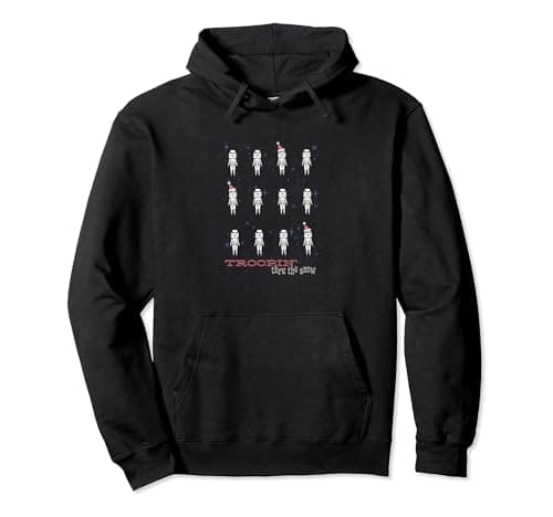 Image of Star Wars Christmas Stormtroopers Troopin' Thru The Snow C1 Pullover Hoodie