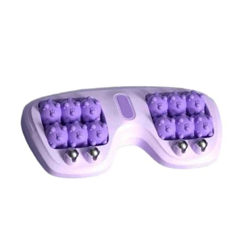 Image of Portable Dual Foot Massage Roller, Foot Roller Massager, Deep Tissue Muscle Massage, Stress Relief for Home and Office Use (Purple)