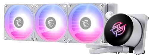 Image of MSI MPG CORELIQUID P13 360 White - AIO ARGB CPU Liquid Cooler - 360mm Radiator - LGA 1851 / AM5 Ready - IPS 2.1" LCD Screen - Triple 120mm ARGB PWM Fans - Uni Bracket - White