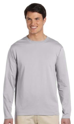 Image of Gildan Men's Soft Style L/Sleeve T-Shirt, Grey (Rs Sport Grey), X-Large
