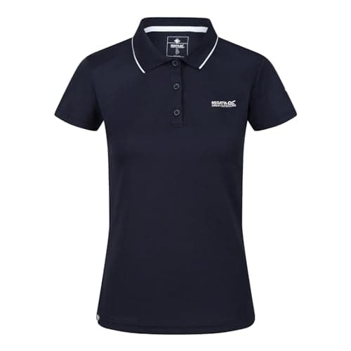 Image of Regatta Maverick V Lightweight Breathable Quick Dry Polo Shirt with Button Down Collar T-Shirts/Polos/Jackets Women Navy Blue