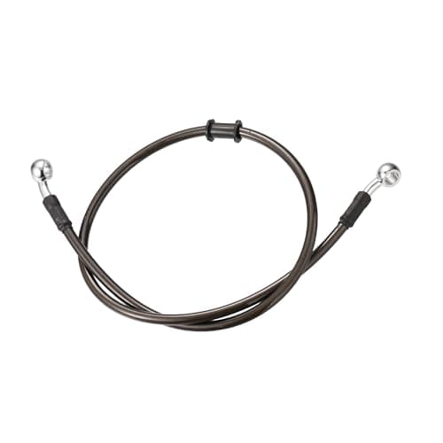 Image of A ABSOPRO 80cm 31.50" Motorcycle Braided Brake Clutch Oil Hose Line Pipe Black Item Replacement