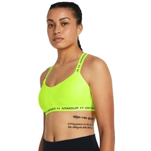 Image of Under Armour Women's Crossback Low Sport-bh Bra, (732) Yellow/Hi-Vis Yellow/Black, XL