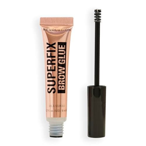 Image of Revolution Superfix Brow Glue, Sets & Holds Eyebrows, Nourishing Formula with Vtamin E & Castor Oil, Vegan & Cruelty-Free, 8ml