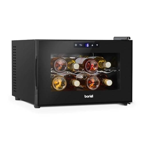 Image of Baridi 8 Bottle Wine Cooler, Thermoelectric, 5-18°C, Touch Control, Table Top - DH218