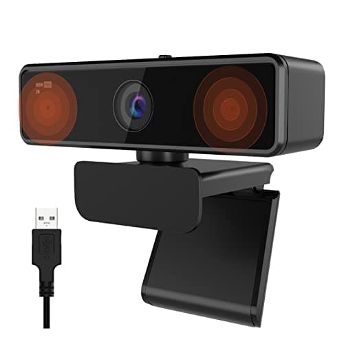 Image of Nuroum V11 2K Webcam for PC, with Noise-Cancelling Microphone & Privacy Cover, 90° Wide Angle 1080P/60fps, USB Plug&Play Computer Web Camera for Laptop/Desktop, Video Calling/Conferencing, Zoom/Skype