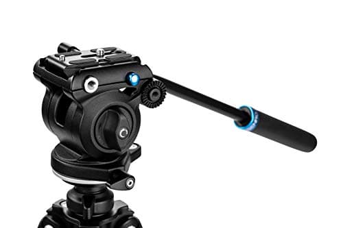 Image of Benro S2 PRO Flat Base Fluid Video Head, 5.5 lb Max, 1/4"-20 Accessory Mounts, 3/8"-16 Head Mount, w/Pan Arm (S2PRO)