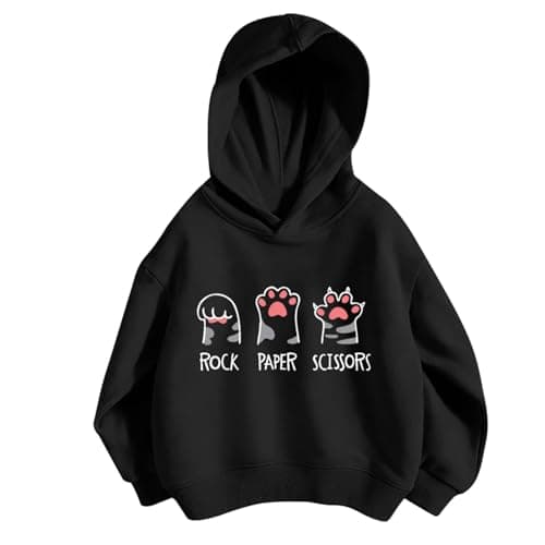 Image of Horse Hoodie Sports Shirt Boys Girls Casual Print Personality Hoodie Pullover with Sweatshirt Without Pocket Tops Sequins Reversible Pullover Girls, black, 3-4 Years