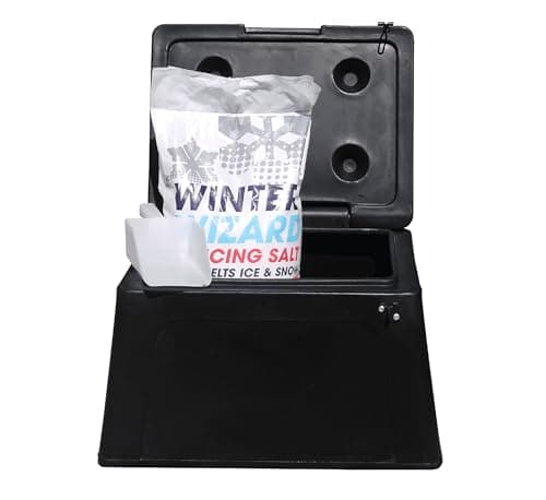Image of 30L Heavy Duty Mini Grit Bin with Salt and Scoop Lockable Cabinet