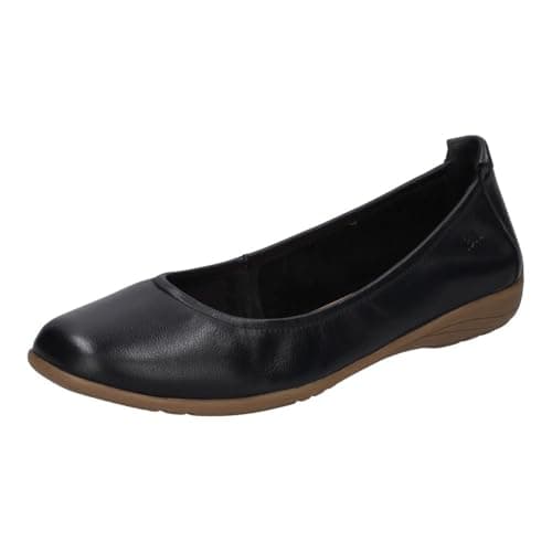 Image of Josef Seibel Women Classic Ballet Flats Fenja 01, Ladies Ballet Flats,Width G (Regular),Summer Shoe,Leisure Shoe,Black-Black,37 EU / 4 UK