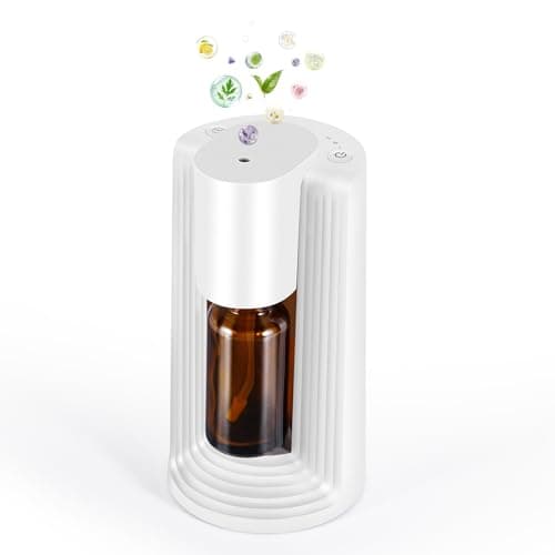 Image of LAMA Waterless Essential Oil Diffuser, Portable Mini Scent Air Machine, USB Charged Aromatherapy Atomizing Diffuser with 1/2/3H Auto-Off Mode, 3 Mist Levels, Leak-proof Design, White