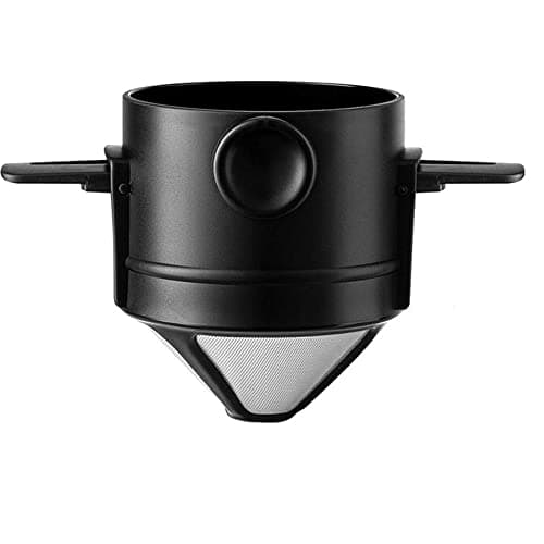 Image of Portable Pour Over Coffee Maker 1-2 Cup, Stainless Steel Portable Coffee Filter, Reusable Mug Coffee Dripper Filter for Home Office Travel