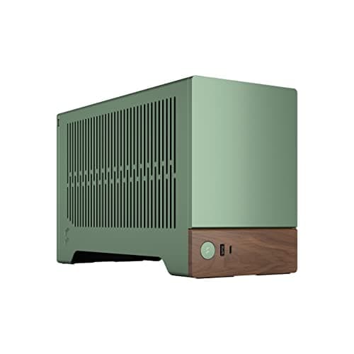 Image of Fractal Design Terra Jade - Wood Walnut Front Panel - Small Form Factor - mITX Gaming case – PCIe 4.0 Riser Cable – USB Type-C - Anodized Aluminum Panels