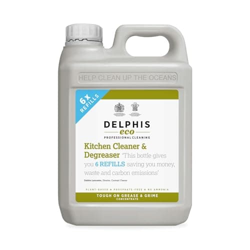 Image of Delphis Eco Heavy Duty Degreaser - Plant-based, Vegan Degreaser Cleaning Spray, Free from Fragrances, Dyes and Petroleum Solvents, 2 Litres, White
