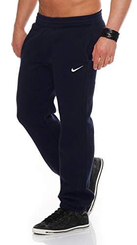 Image of Nike Club Cuff Pants-Swoosh Men's Tracksuit Bottoms , 611459-473 , blue - Dark Obsidian/White, M