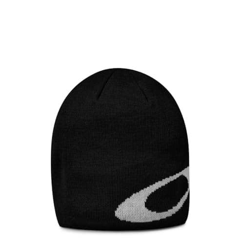 Image of Oakley Men's Beanie Ellipse Hat, Black/White, One Size
