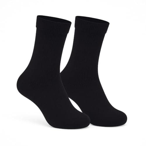 Image of Mens Diabetic Merino Wool Blend Socks Pack of 3 – 2.4 TOG Thermal Non-Elastic Wider Top, Ultra Soft Warm Winter Walking & Hiking Socks with Reinforced Heel & Toe, UK Size 6-11 (Black Pack-3)