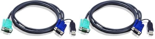 Image of ATEN 3.0m USB KVM Cable for CS74E KVM Switch (Pack of 2)