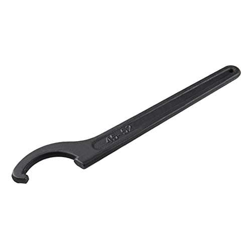 Image of Hook Spanner Wrench C Spanner Tool Chrome Vanadium Alloy Steel 45-52mm with Shock Absorber for Automotive and Industrial Maintenance (Black)
