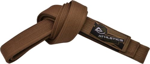 Image of Athletics Gear AG Martial Arts Karate Belt, 100% Cotton with Multiple Stitching Belts for BJJ, Judo, Taekwondo and Karate (Brown, 320cm)