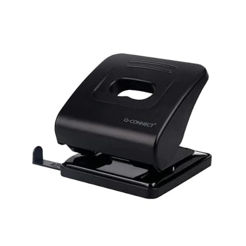Image of Q-Connect Standard Duty Hole Punch 30 Sheet Black 827P+ Free finchley Refill Pen (3)