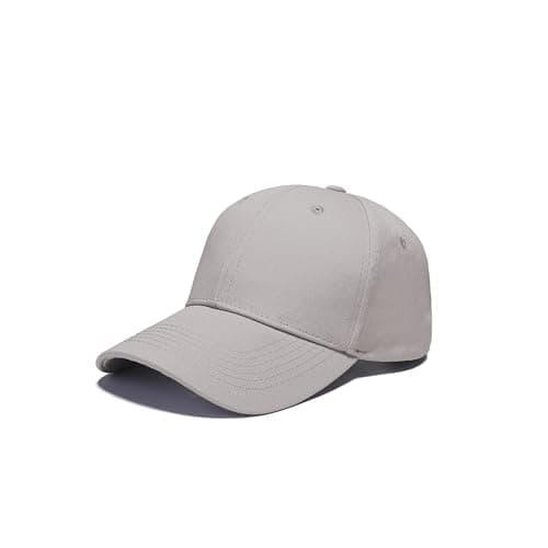 Image of IQONEQ Baseball Caps for Men and Women, Adjustable Fit, 23 Colors (UK, Alpha, One Size, Light Grey)