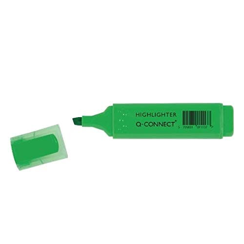 Image of Finchley Q-Connect Green Highlighter Pen (Pack of 10) KF01113 Pen Free