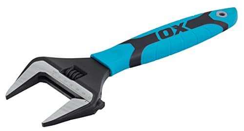 Image of OX OX-P324612 PRO Series Adjustable Wrench, Extra Wide Jaw - Adjustable Plumbing Spanner with Dura Grip Soft Grip Handle - Multifunctional tool, 60mm