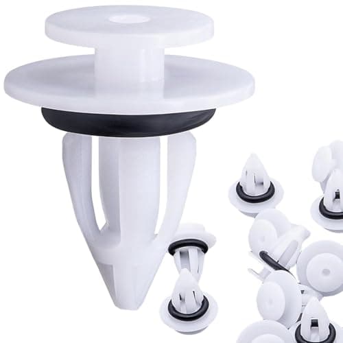 Image of 50PCS Car Trim Clips - White Plastic Panel Fasteners - Auto Door Retainer Fixing Clips - Universal Car Interior Exterior Mounting Clips for Door Panels Bumpers Boots Repair