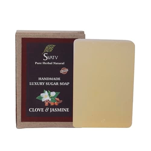 Image of SVATV Soap Clove And Jasmine - Best Exfoliating Bar, Traditional Ayurvedic Herbal Soap For All Skin Type - 125 Grams