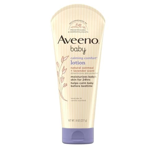 Image of Aveeno Baby Lavender & Vanilla Calming Comfort Lotion, 8 oz (Pack of 2)