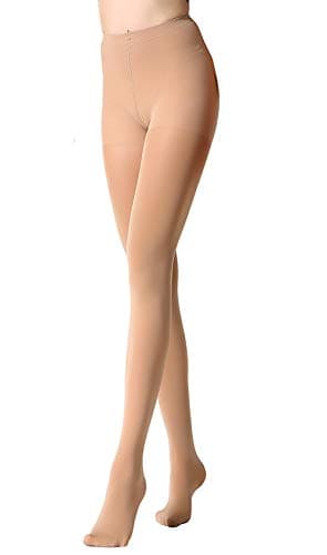 Image of MANZI Women's 1 Pairs Classic Opaque Control-Top Tights with Comfort Stretch 70 Denier(Suntan,1 Pairs,L)