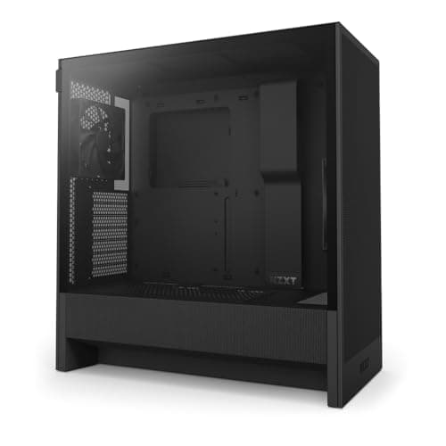 Image of NZXT H5 Flow - Compact ATX Mid-Tower PC Gaming Case - High Airflow - 2 x 120mm Fans Included - 360mm Front & 240mm Top Radiator Support - Cable Management System - Tempered Glass - Black