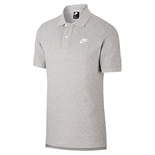 Image of Nike Mens M NSW Ce Matchup Pq Polo Shirt, Dk Grey Heather/(White), S EU