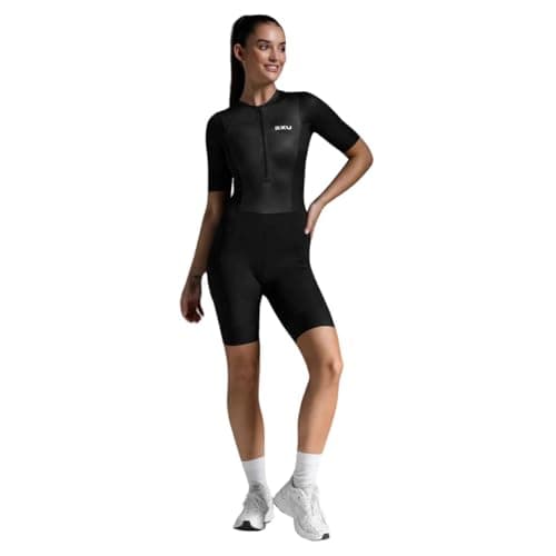 Image of 2XU Womens Aero Hex Sleeved Trisuit X-Large Black/White