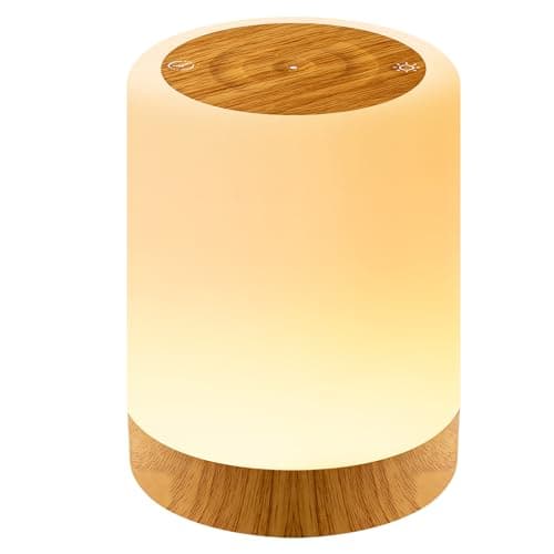 Image of Auxmir Night Light, 3000mAh Rechargeable Baby Table Lamp, Smart Dimmable Touch Control LED Bedside Lamp with RGB Color Changing & 5 Modes, Portable Night Light for Kids, Bedroom, Living Room, Camping