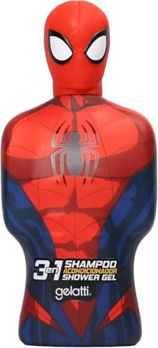 Image of Marvel 3 in 1 Shampoo Conditioner Shower Gel, Superhero Character Shaped Bottles (Spiderman)