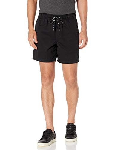 Image of Amazon Essentials Men's 5" (15cm) Inseam Drawstring Shorts, Black, M