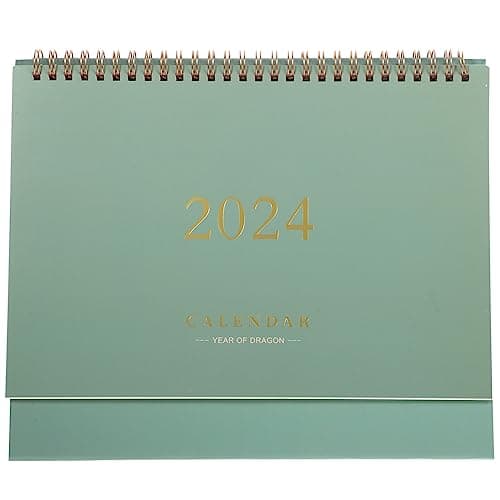 Image of NUOBESTY Desk Calendar, 2023-2024 Desktop Calendar 18 Months Standing Flip Monthly 2024 Planner for Home, Office