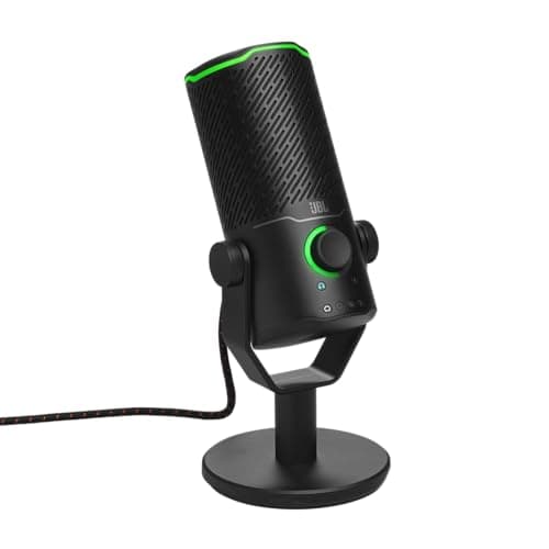 Image of JBL Quantum Stream Studio - Quad Pattern Premium USB Microphone for Streaming, Recording and Gaming, Triple Condenser Microphone, Dynamic Range Compressor, Easy Voice Monitoring (Black)