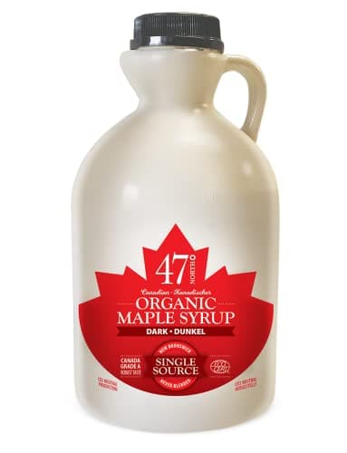 Image of 47° North Single Source Organic Canadian Maple Syrup, Grade A Dark Robust 1l