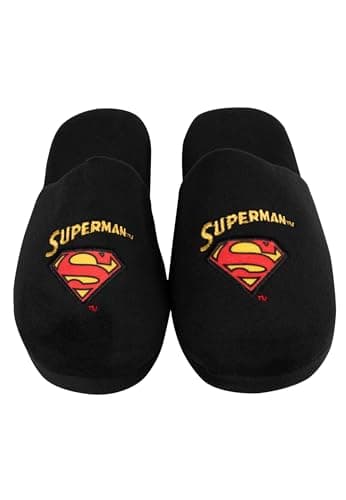 Image of United Labels DC Comics Superman Slippers for Men - Slippers Black, black, 8/8.5 UK