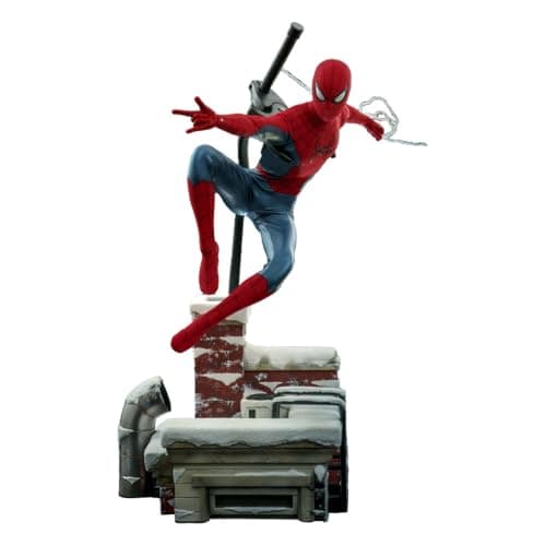 Image of Hot Toys Spider-Man: No Way Home figurine Movie Masterpiece 1/6 Spider-Man (New Red and Blue Suit) (Deluxe Version) 28 cm
