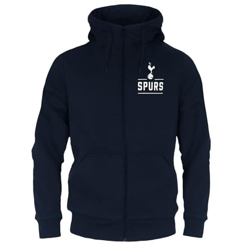 Image of Tottenham Hotspur FC Official Football Gift Mens Fleece Zip Hoody Navy Large