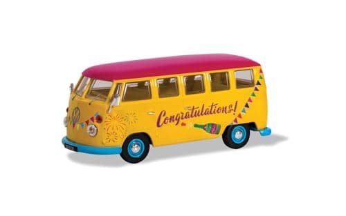 Image of Corgi Diecast Model Cars - CC02736 Volkswagen Campervan Congratulations - Men & Women Souvenir Gifts from UK - Small Die Cast Toy Car Models for Boys, Gift for Motor Enthusiasts