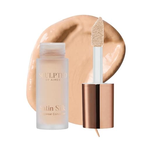 Image of Satin Silk Longwear Concealer - Lightweight, Hydrating & Long-Lasting Concealer from Sculpted by Aimee for Dark Circles, Blemishes and Pigmentation (Golden 4.0)